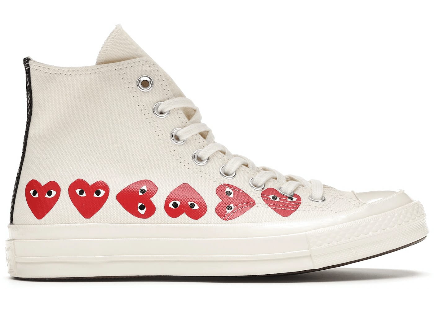 Converse Chuck Taylor All Star 70 Hi Comme des Garcons PLAY Multi-Heart White