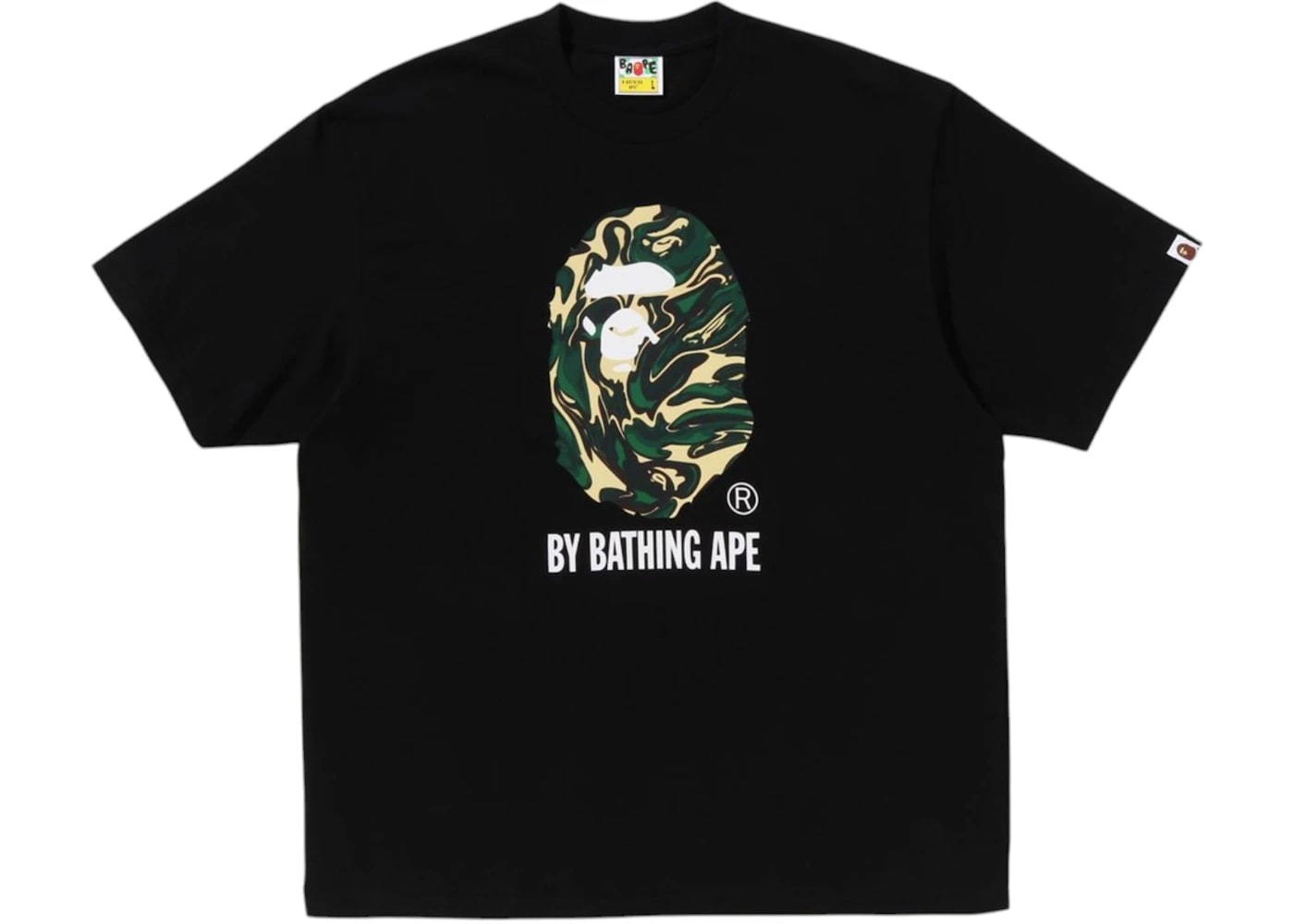 BAPE Marbling Camo By Bathing Ape Relaxed Fit Tee Black