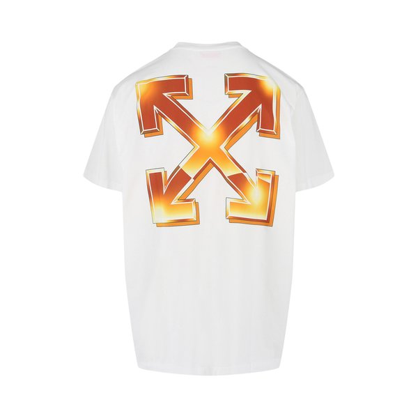 Off-White Arrows Print Crewneck Tee 'White/Orange'