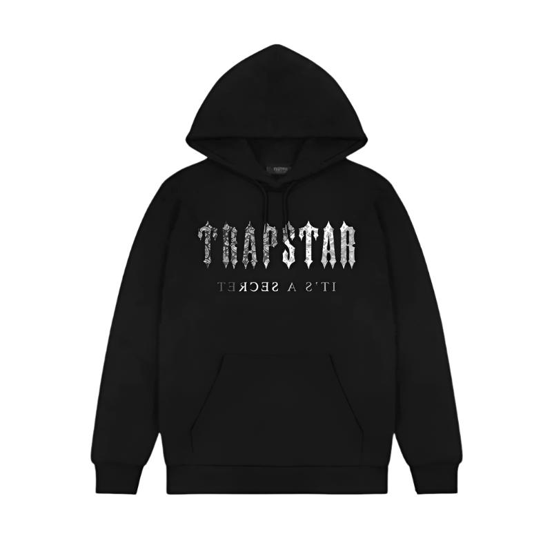 Trapstar Decoded Paisley Monochrome Edition Hoodie - Black