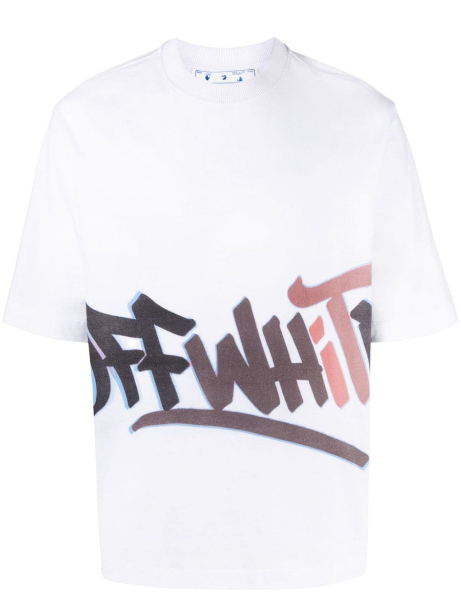 OFF WHITE GRAFFITI MILANO PRINT T-SHIRT