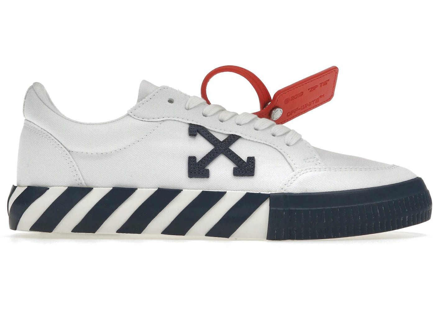 OFF-WHITE Vulcanized Low White Blue Canvas