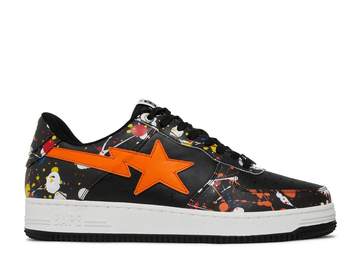 A Bathing Ape Bape Sta Paint Splatter Black