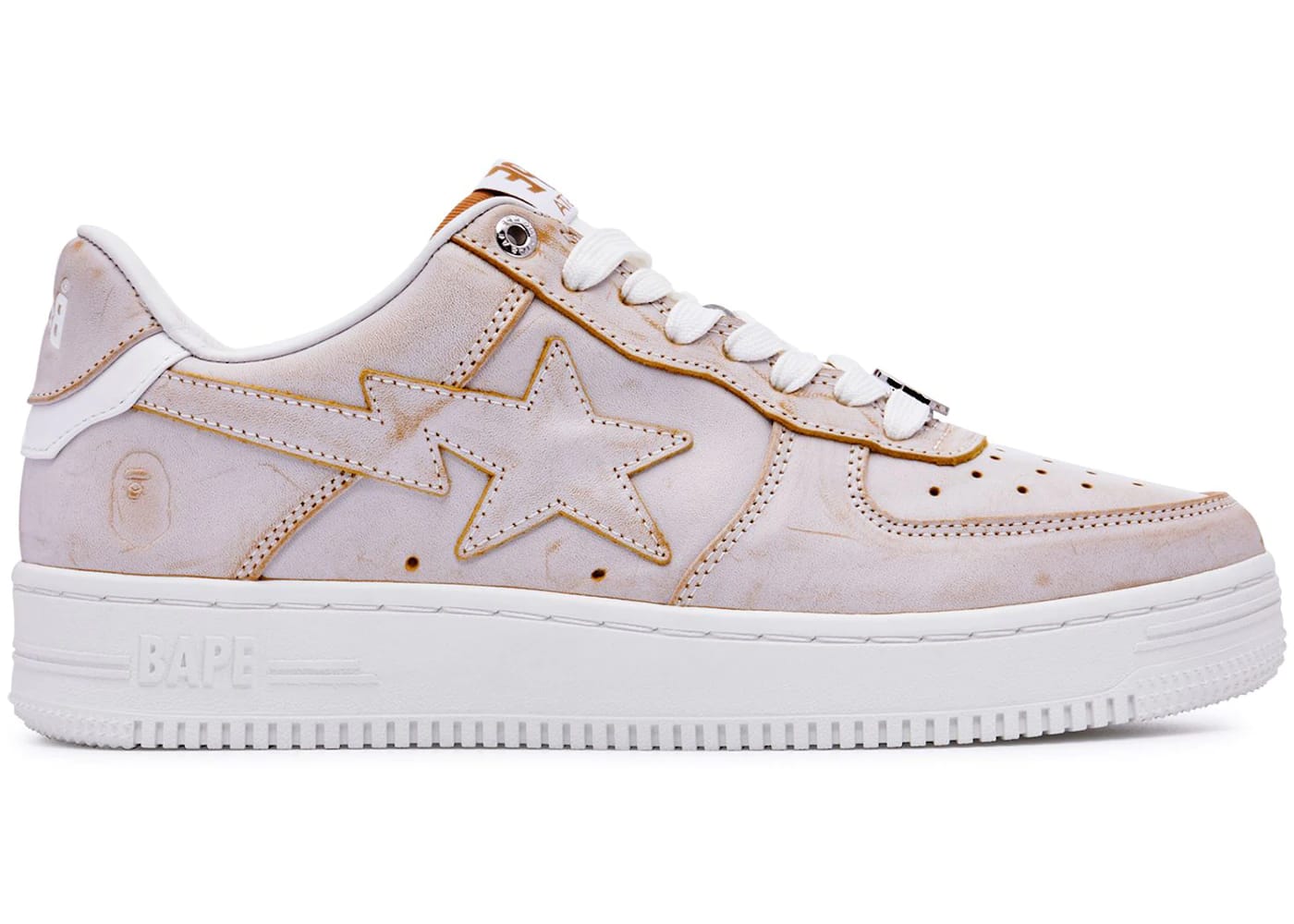 A Bathing Ape Bape Sta Wear Away Paint Beige