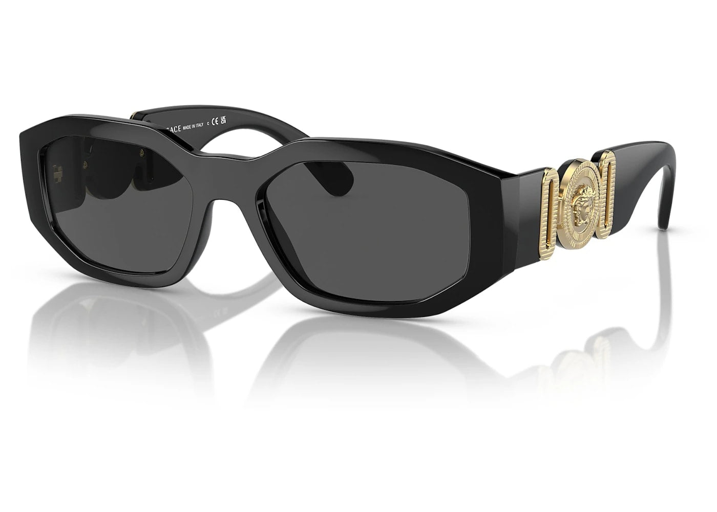 Versace Irregular Biggie Sunglasses Black/Dark Grey (VE4361)