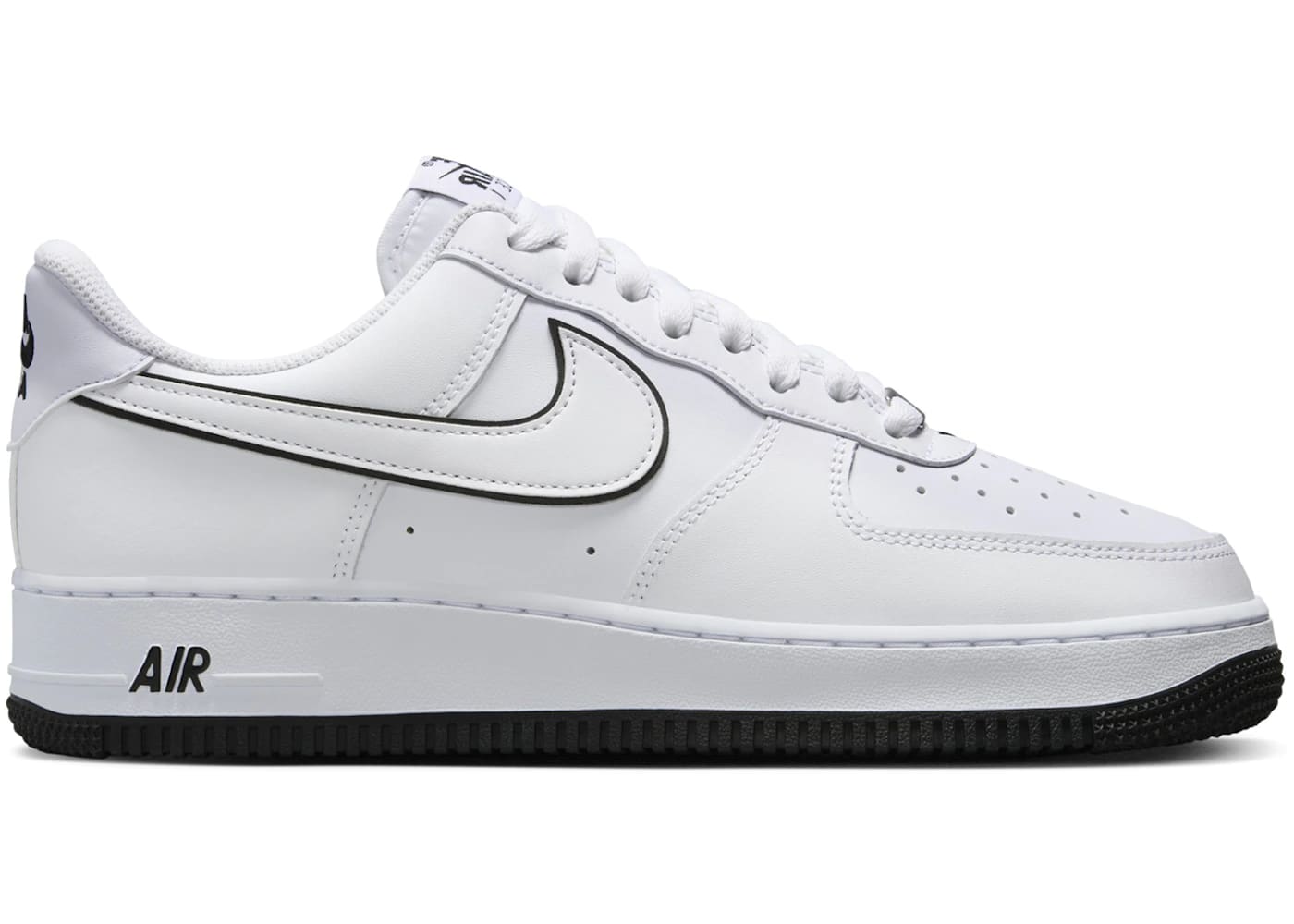 Nike Air Force 1 '07 Low White Black Outline Swoosh