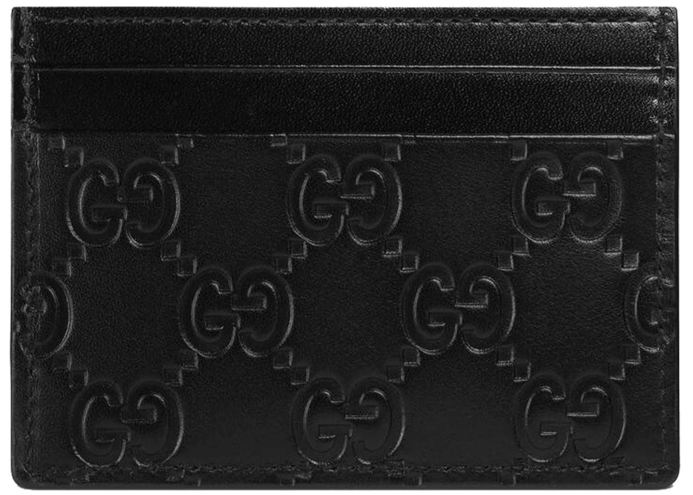 Gucci Signature Leather Card Holder GG (5 Card Slot) Black