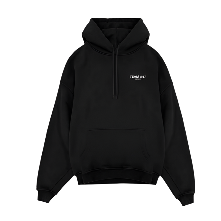 Represent Team 247 Oversized Hoodie - Black