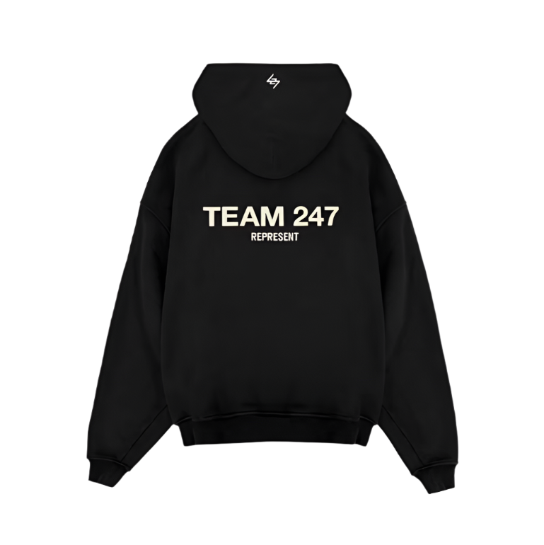 Represent Team 247 Oversized Hoodie - Black