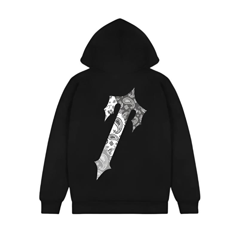 Trapstar Decoded Paisley Monochrome Edition Hoodie - Black