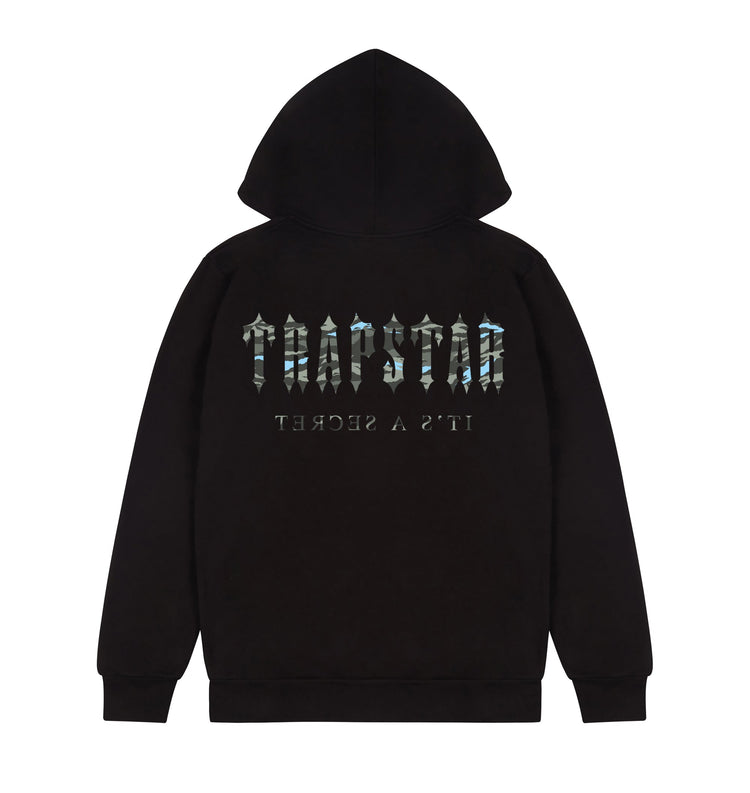 Trapstar Decoded All Terrain Hoodie - Black/Blue Camo