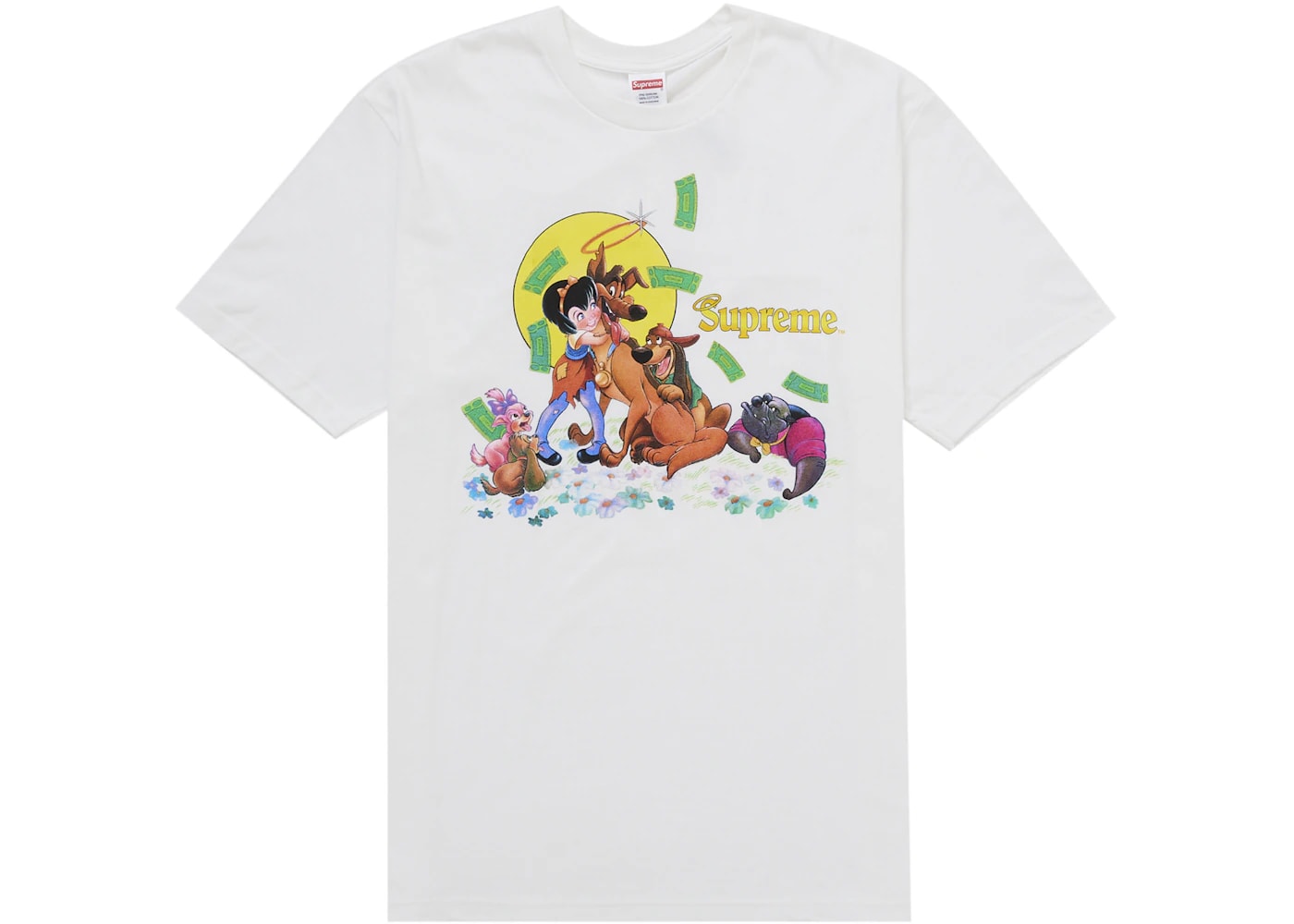 Supreme All Dogs Go To Heaven Tee White