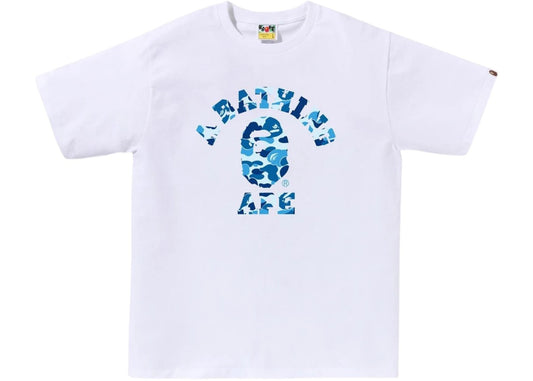 BAPE ABC Camo College (SS25) Tee White/Blue